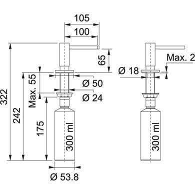 Дозатор для мыла Franke Active Plus Super Metallic SD (119.0547.902) Хром