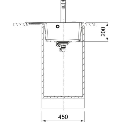 Кухонна мийка Franke Centro CNG TL 611-62 (114.0630.450) Чорний матовий крило ліворуч