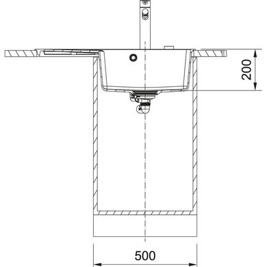 Кухонна мийка Franke Centro CNG 611-78 TL (114.0630.475) Бежевий крило праворуч