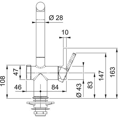 Кухонный смеситель Franke Active Twist с рычагом управления автоматическим вентилем (115.0653.504) Нержавеющая сталь