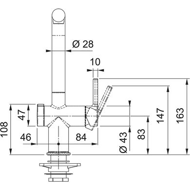 Кухонный смеситель Franke Active Twist с рычагом управления автоматическим вентилем, с вытяжным изливом и функцией душа (115.0669.769) Черный матовый